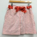 ナイキゴルフ　キュロットスカート　白 ピンク　ストライプ