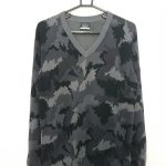 ナイキゴルフ　長袖セーター　グレー×黒　迷彩