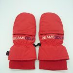 ビームスゴルフ ミトングローブ レッド 両手