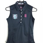 アドミラル ノースリーブポロシャツ ダークネイビー×白