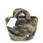 パーリーゲイツ カートバッグ カーキ 迷彩 カモフラ にこちゃん ボア