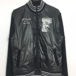 フィラゴルフ 中綿切替ブルゾン 黒×杢グレー×白