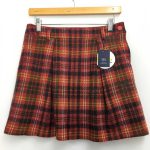 23区ゴルフ　スカート　オレンジチェック