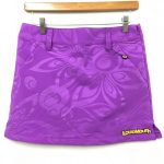 ラウドマウス ミニスカート パープル シャガデリック柄