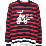キャロウェイ セーター レッド×ダークネイビー×白 ボーダー