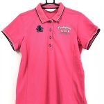 マンシングウェア 半袖ポロシャツ ピンク×黒