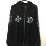 ダンスウィズドラゴン フード付きブルゾン 黒×ダークグレー