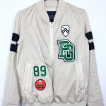 パーリーゲイツ 中綿タフタブルゾン ベージュ×黒