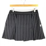 パーリーゲイツ スカート ダークネイビー×白 ストライプ