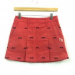 PEARLY GATES パーリーゲイツ スカート レッド 総柄 刺繍