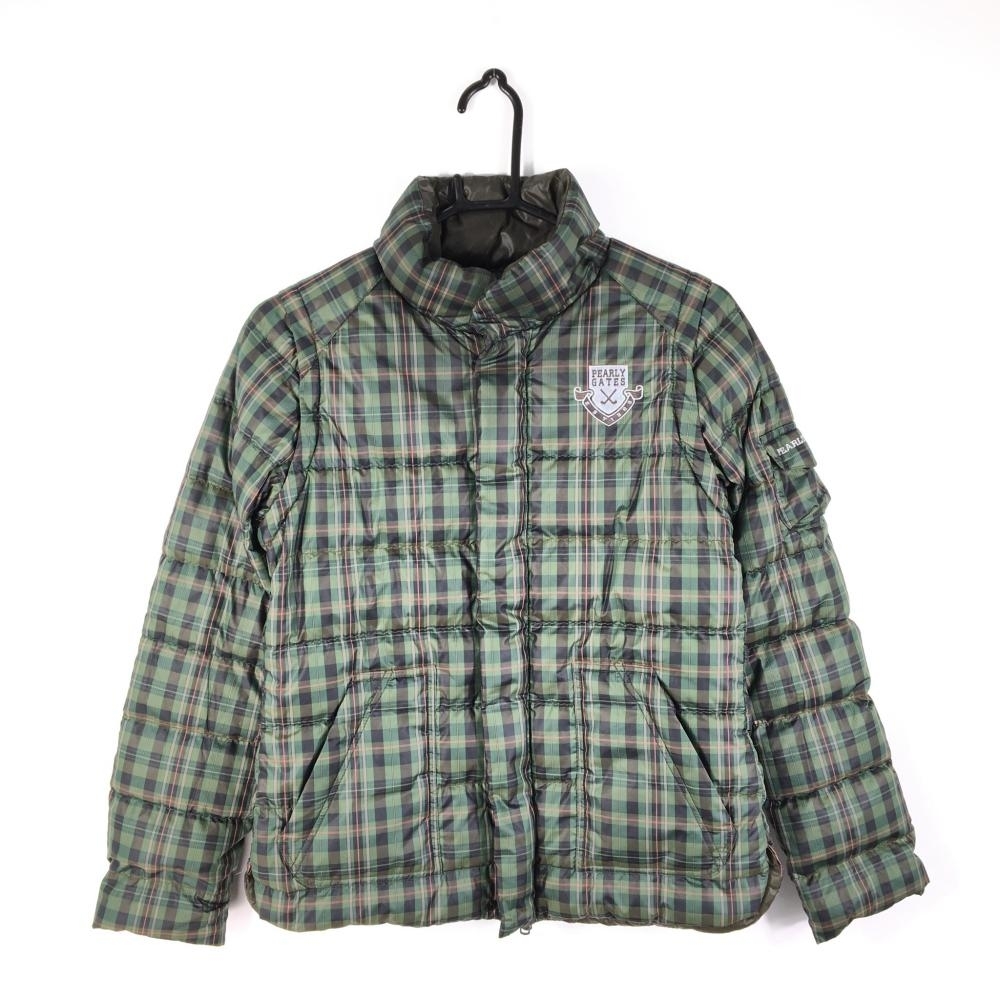 美品　パーリーゲイツ ダウン　リバーシブル　ベスト　チェック　4 M 送料無料　 パーリーゲイツ ダウンベストの通販