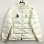 Callaway キャロウェイ ダウンジャケット 白 2WAY袖着脱可 ダブルジップ6600B袖襟裾汚れ