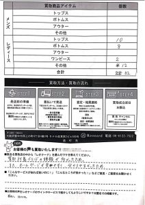 ゴルフウェア買取-お客様の声127