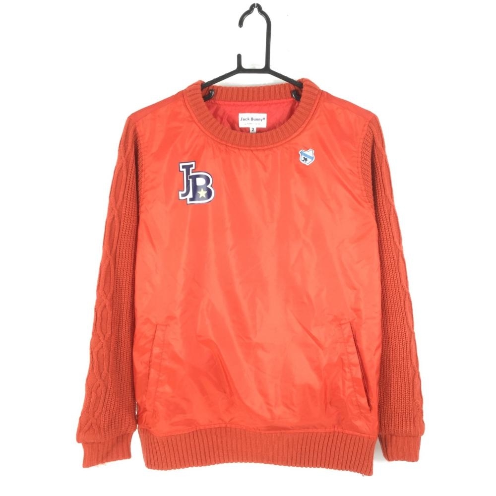 ジャックバニー 中綿異素材スニード レッド ニット サイドジップ  