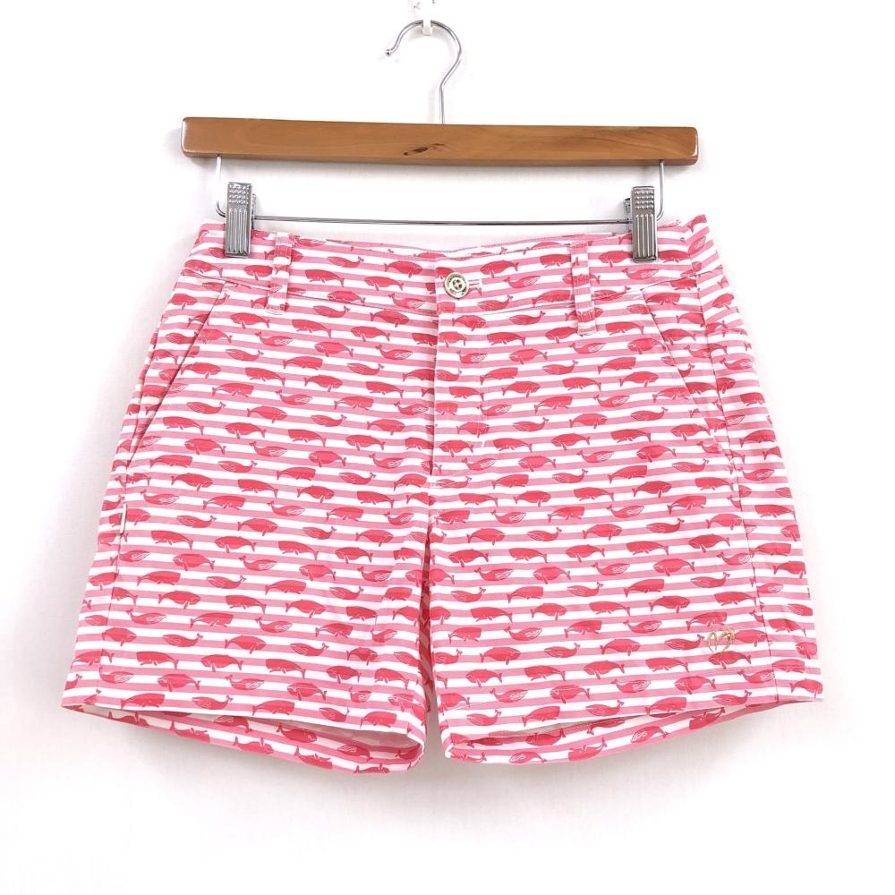 マスターバニー ショートパンツ ピンク 白 クジラ総柄 ボーダー柄 ゴルフウェア買取 レオゴルフ