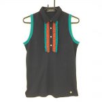 マークアンドロナ ノースリーブポロシャツ ダークネイビー