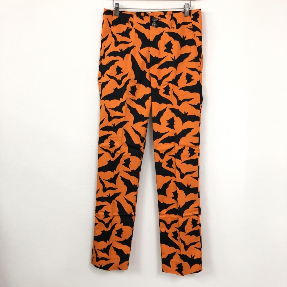 ラウドマウス パンツ オレンジ 黒 コウモリ柄