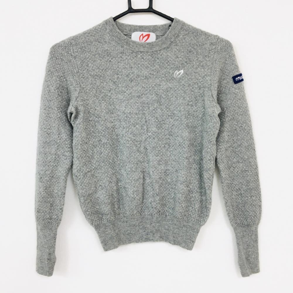 マスターバニー 長袖セーター 杢グレー カシミヤ混 - ゴルフウェア買取  