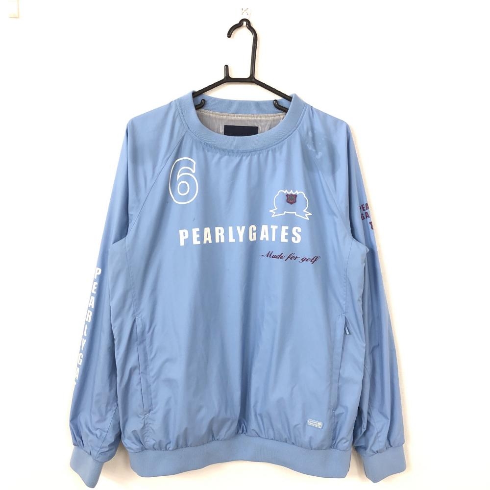 パーリーゲイツ スニード ブルゾン ライトブルー×白 裏地蓄熱 サイド  