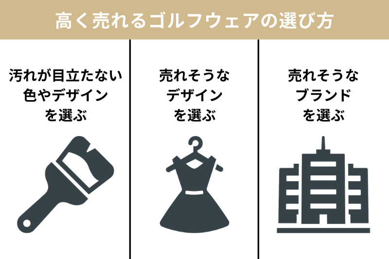 高く売れるゴルフウェアの選び方のポイント