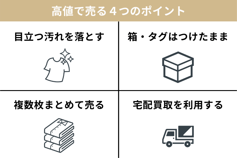ゴルフウェアを高く売るときのポイント