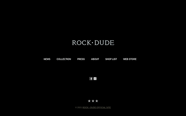 ROCKDUDE オフィシャルサイトのトップページ