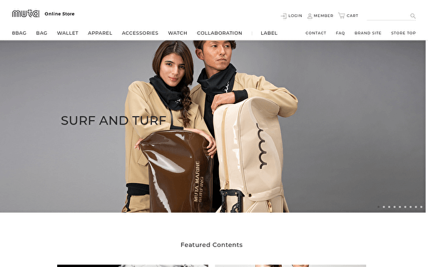 muta MARINE GOLF オフィシャルサイトのスクショ