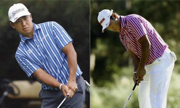 スリクソンのゴルフウェアを着ている松山英樹選手