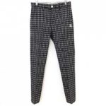 PEARLY GATES パーリーゲイツ パンツ 黒 スヌーピー 千鳥格子柄 総柄