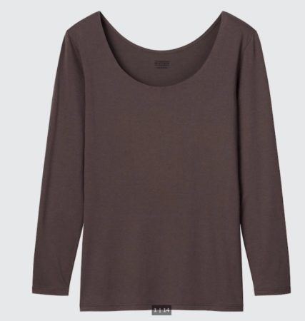 ヒートテックUネックTシャツ