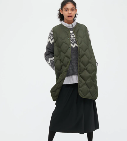 ウルトラライトダウンロングベスト