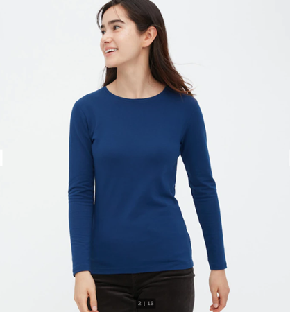 ヒートテックコットンクルーネックTシャツ