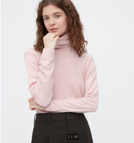 ヒートテックフリースタートルネックT