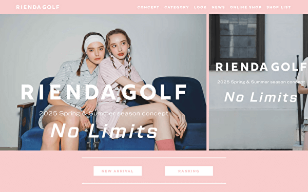 RIENDA GOLF 可愛い ゴルフウェアブランド
