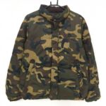 【新品】パーリーゲイツ ダウンジャケット ブラウン×ベージュ カモフラ柄 迷彩 エルボーパッチ メンズ 4(M) ゴルフウェア PEARLY GATES