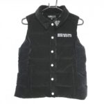 【美品】マークアンドロナ ダウンベスト 黒 サイド・背面コーデュロイ レディース 38(M) ゴルフウェア 2023年モデル MARK＆LONA