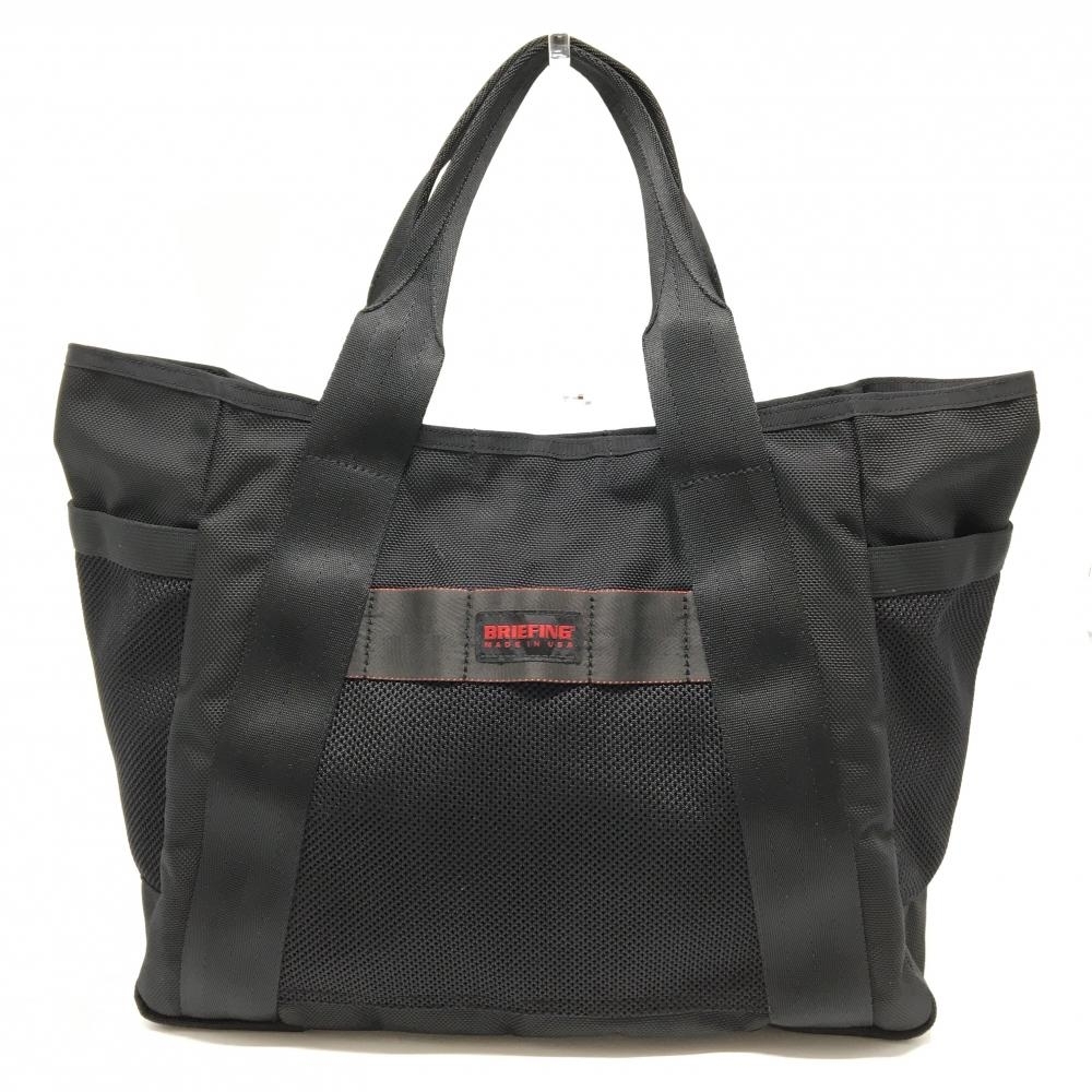 【美品】ブリーフィング トートバッグ 黒 内外ポケット メッシュポケット ゴルフ BRIEFING
