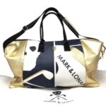 【超美品】マークアンドロナ 2WAYボストンバッグ ネイビー×ゴールド スカル ray Metallic Boston Bag ゴルフ 2024年モデル MARK＆LONA