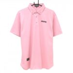 【新品】アルチビオ 半袖ポロシャツ ライトピンク×ネイビー ボタンダウン 吸水速乾 メンズ 50(XL) ゴルフウェア 2024年モデル archivio