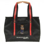 【美品】ポロラルフローレン カートバッグ 黒×レッド クマ 刺しゅう ゴルフ Ralph Lauren