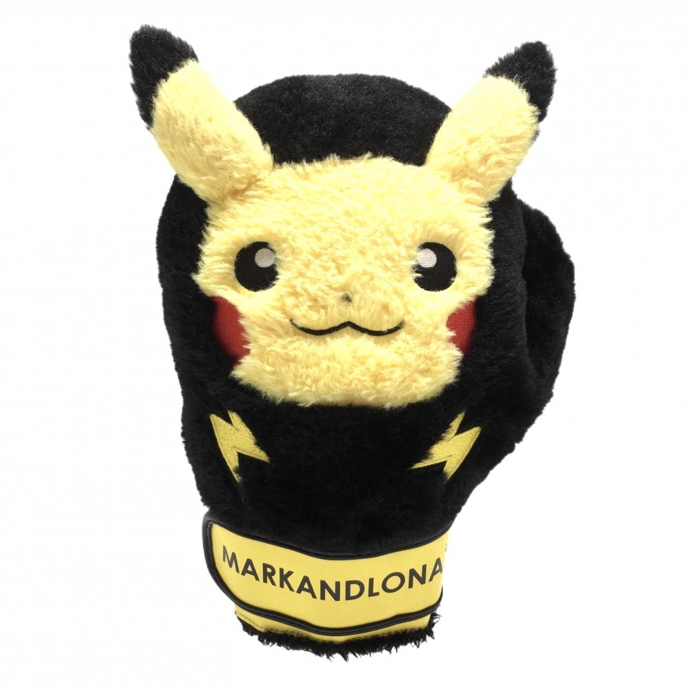 【美品】マークアンドロナ×ポケモン ヘッドカバー(DR) イエロー×黒 ピカチュウ ファー ドライバー ゴルフ MARK＆LONA