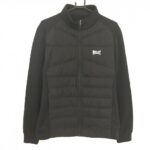 【超美品】ワック 中綿切替ジャケット 黒 身頃中綿 一部裏起毛 ロゴ メンズ 3(L) ゴルフウェア WAAC
